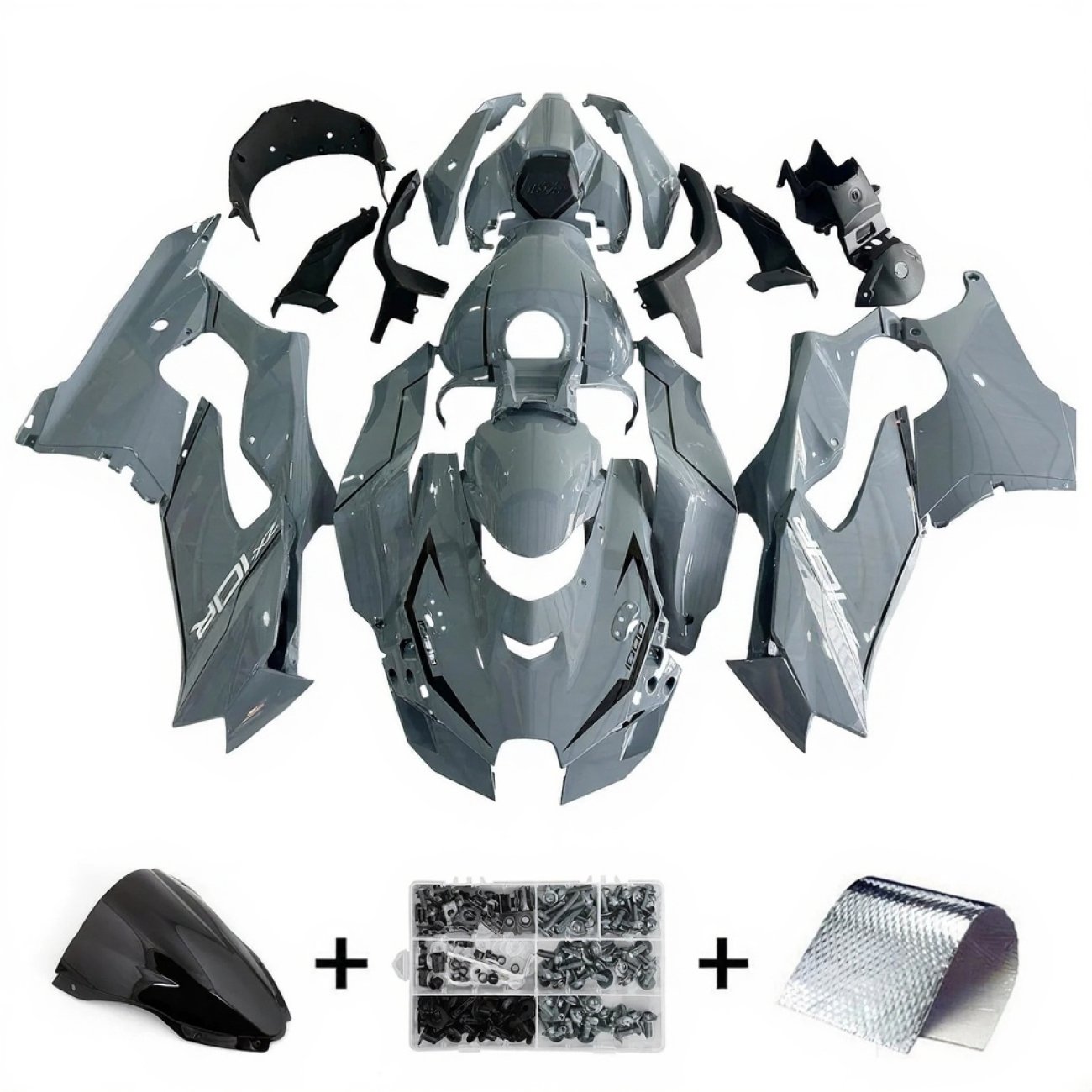 Fairing Parts 2021-2025 Kawasaki ZX10R ZX10RR Grey Fairing Kit